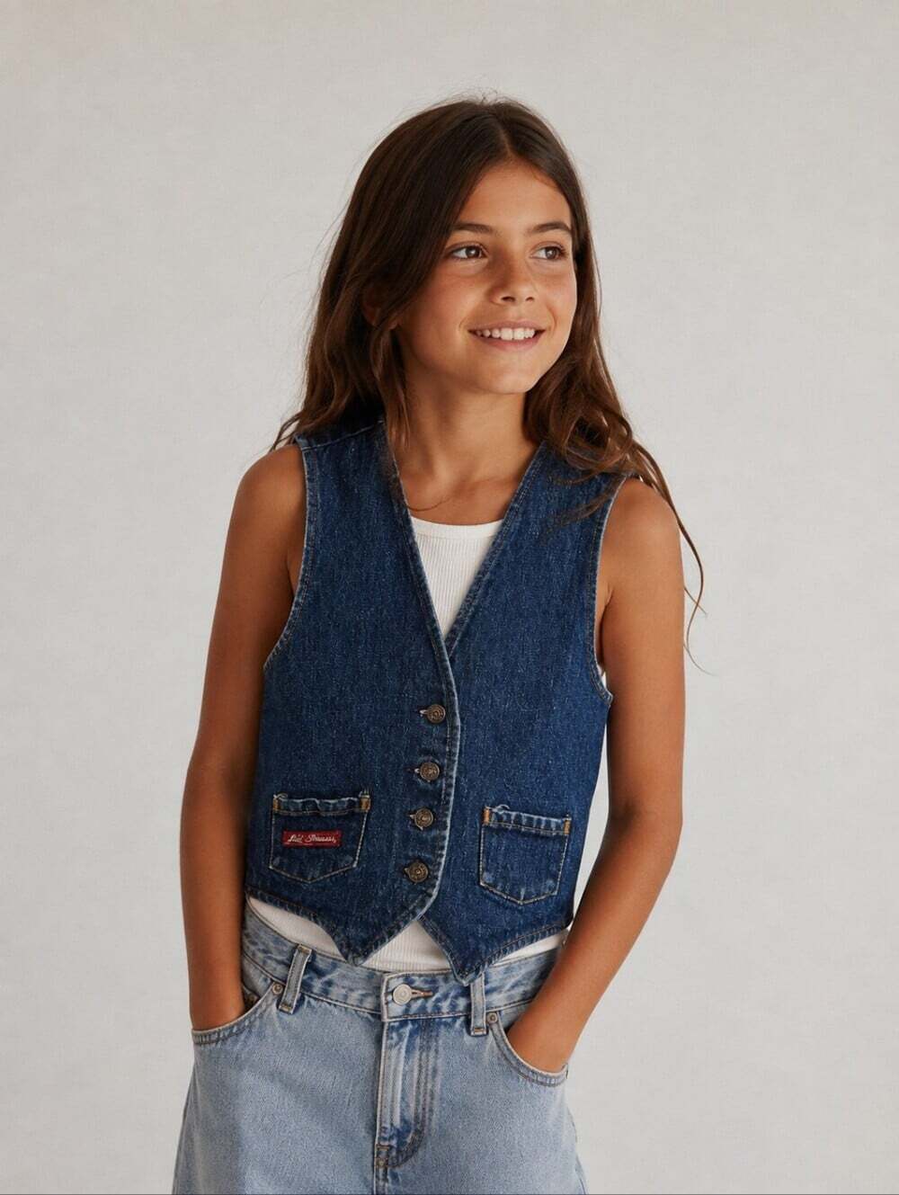Vintage Levi’s Orange Tab Denim Vest Kids Size 10 Made in Canada 70s 80s